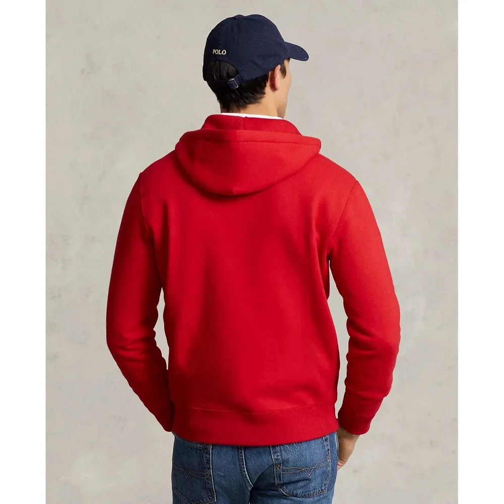 Polo Ralph Lauren Classic Full Zip Fleece Hoodie Red Size Large NEW